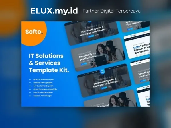 Lisensi Resmi Softo It Solutions Business Elementor Template Kit Lifetime