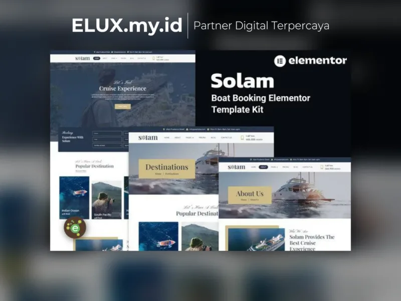 Solam Boat Booking Elementor Pro Template Kit Jual Solam Boat Booking Elementor Pro Template Kit Lifetime Unlimited Domain