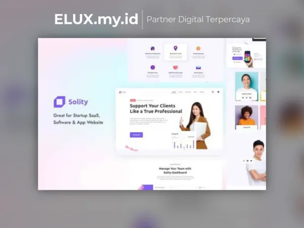 Lisensi Resmi Solity Saas Startup Elementor Template Kit Lifetime Unlimited