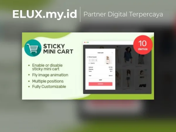 Detail Produk Sticky Mini Cart For Woocommerce Wordpress Plugin