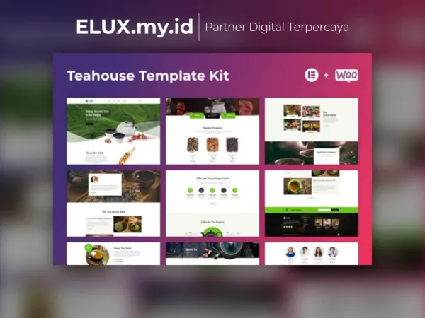 Detail Produk Tabit Teahouse Tea Store Elementor Template Kit Lifetime