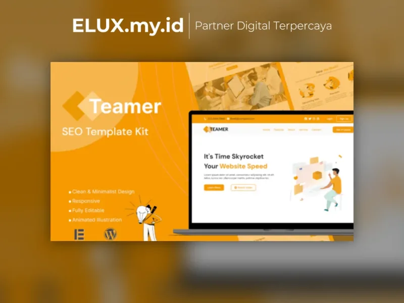 Teamer Seo Marketing Elementor Template Kit Tampilan Teamer Seo Marketing Elementor Template Kit Lifetime Unlimited Domain