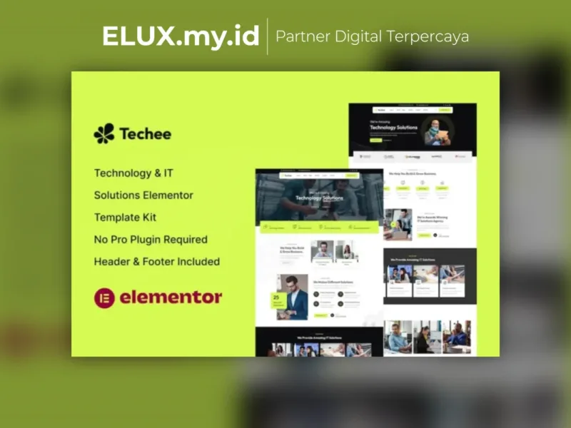 Techee Technology It Solutions Elementor Template Jual Techee Technology It Solutions Elementor Template Kit Lifetime Unlimited