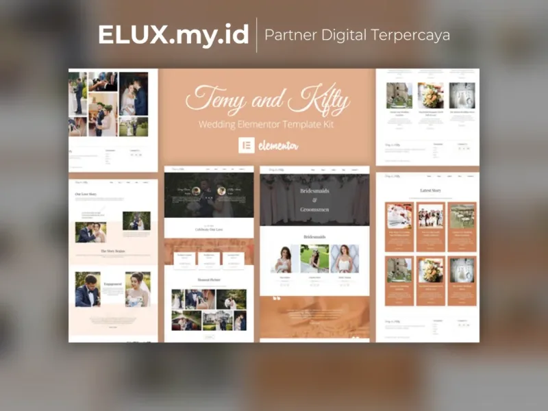 Foto Asli Temy And Kifty Wedding Template Kit Lifetime Unlimited Domain
