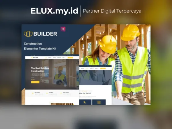 Lisensi Resmi The Builder Construction Architecture Elementor Template Kit
