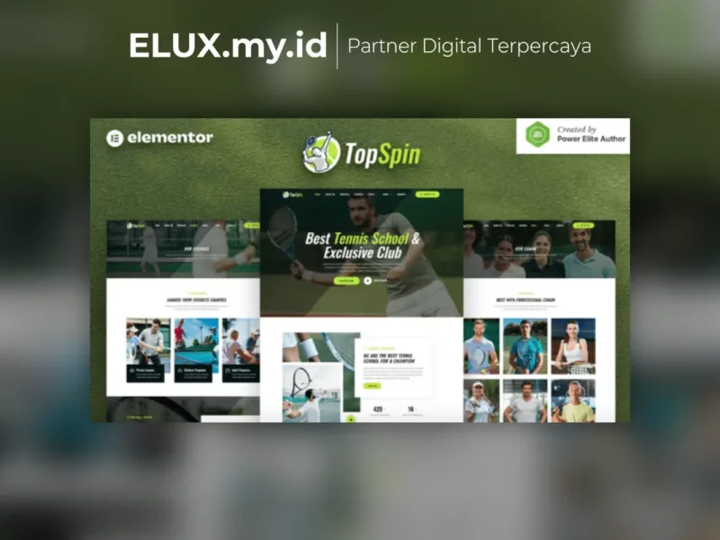 Topspin Tennis School Sports Club Elementor Jual Topspin Tennis School Sports Club Elementor Template Kit Lifetime
