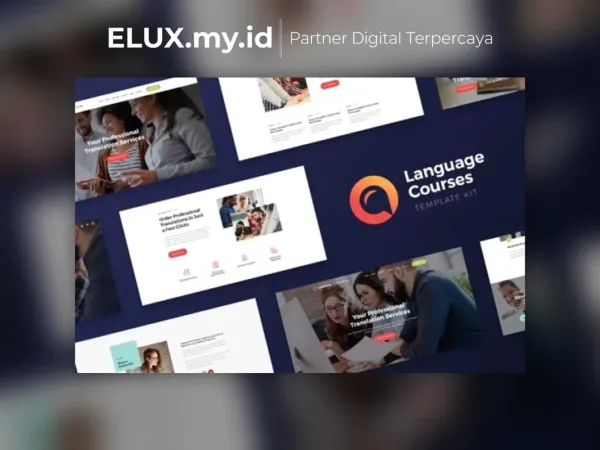 Tampilan Translang Language Courses Translation Services Elementor Template Kit