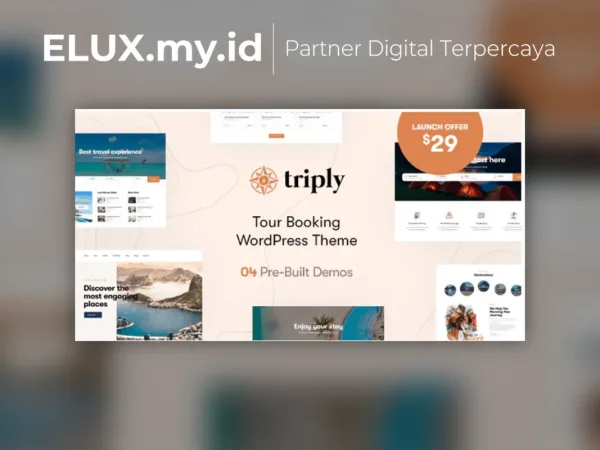 Lisensi Resmi Triply Tour Booking Wordpress Theme