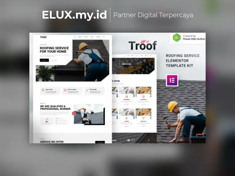 Troof Roofing Service Elementor Template Kit Tampilan Troof Roofing Service Elementor Template Kit Lifetime Unlimited Domain