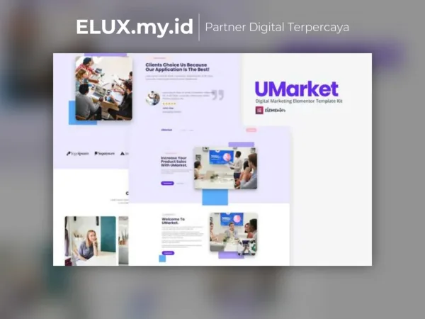 Lisensi Resmi Umarket Digital Marketing Elementor Template Kit Lifetime