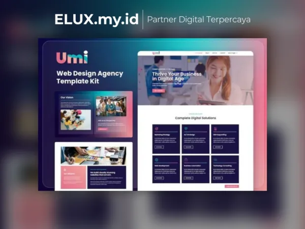 Detail Produk Umi Web Design Agency Elementor Template Kit Lifetime Unlimited