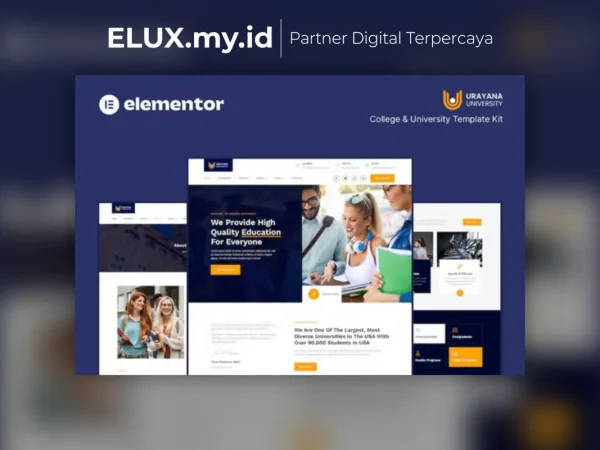 Tampilan Urayana University College Elementor Template Kit Lifetime Unlimited