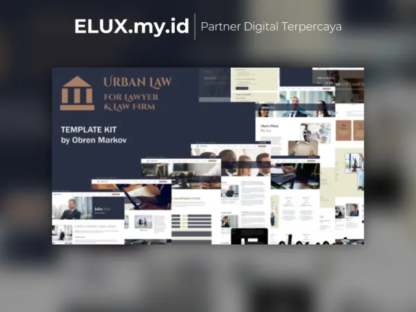 Lisensi Resmi Urban Law Lawyer Law Firm Elementor Template Kit Lifetime