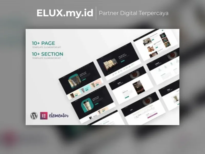 Tampilan Valensia Coffee Shop Elementor Template Kit Lifetime Unlimited Domain