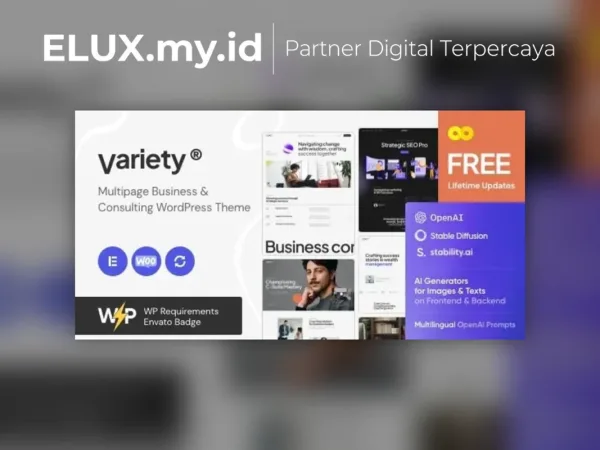 Detail Produk Variety Multipage Business Consulting Wordpress Theme