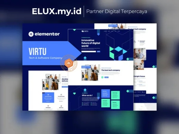 Lisensi Resmi Virtu Tech Software Company Elementor Template Kit Lifetime