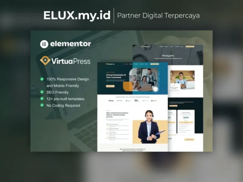 Foto Asli Virtuapress Virtual Assistant Service Elementor Template Kit Lifetime