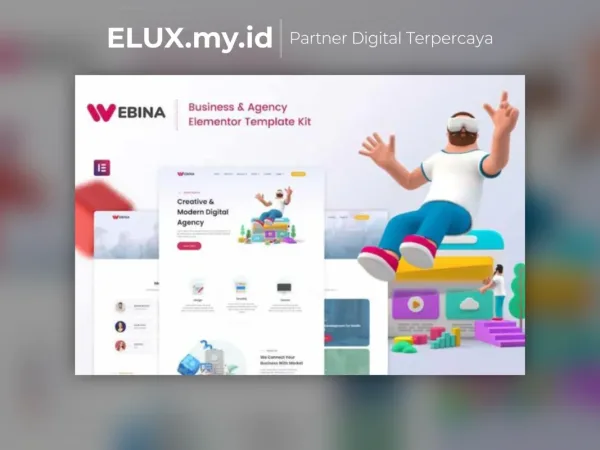 Jual Webina Business Agency Startup Elementor Template Kit Lifetime Unlimited