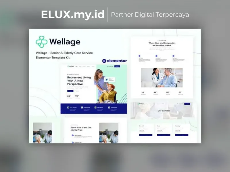 Wellage Senior Elderly Care Service Elementor Foto Asli Wellage Senior Elderly Care Service Elementor Template Kit Lifetime