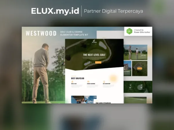 Jual Westwood Golf Club Course Elementor Template Kit Lifetime Unlimited Domain
