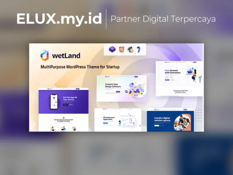 Detail Produk Wetland Multipurpose Wordpress Theme For Startup