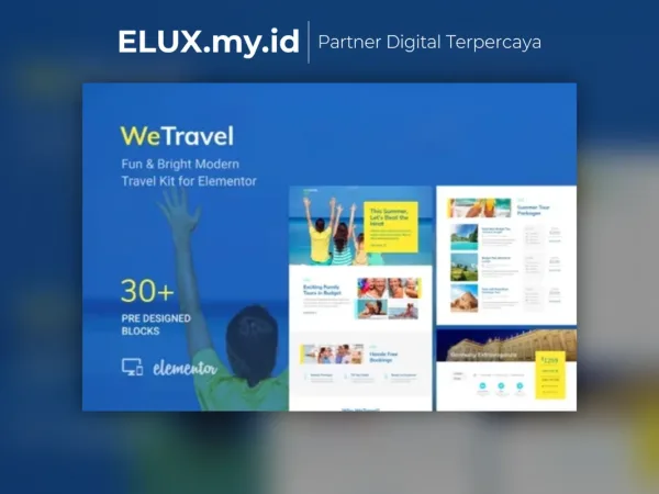 Foto Asli Wetravel Travel And Tourism Template Kit Lifetime Unlimited Domain