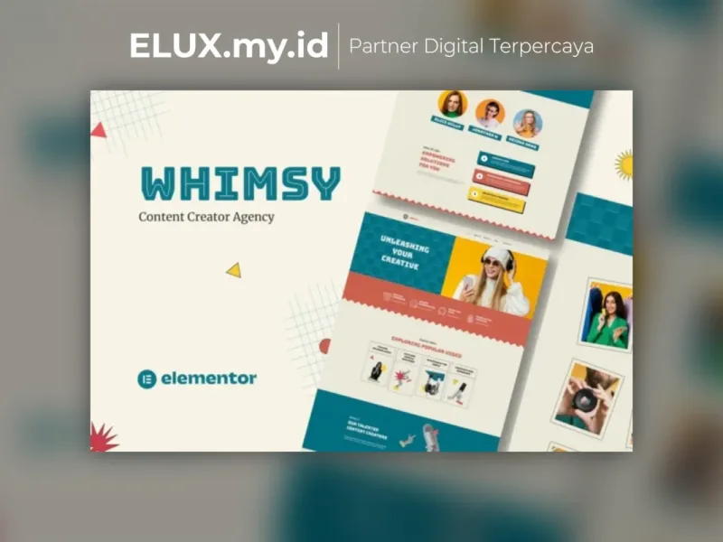 Whimsy Content Creator Agency Template Kit Tampilan Whimsy Content Creator Agency Template Kit Lifetime Unlimited Domain