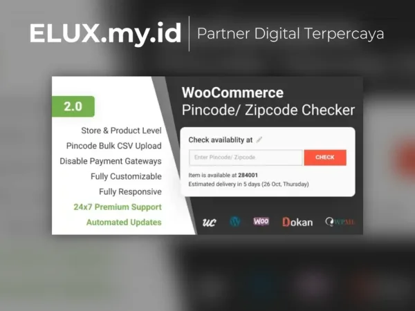 Detail Produk Woocommerce Pincode Zipcode Checker Wordpress Plugin