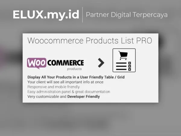 Lisensi Resmi Woocommerce Products List Pro Wordpress Plugin