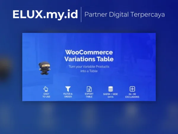 Lisensi Resmi Woocommerce Variations Table Wordpress Plugin