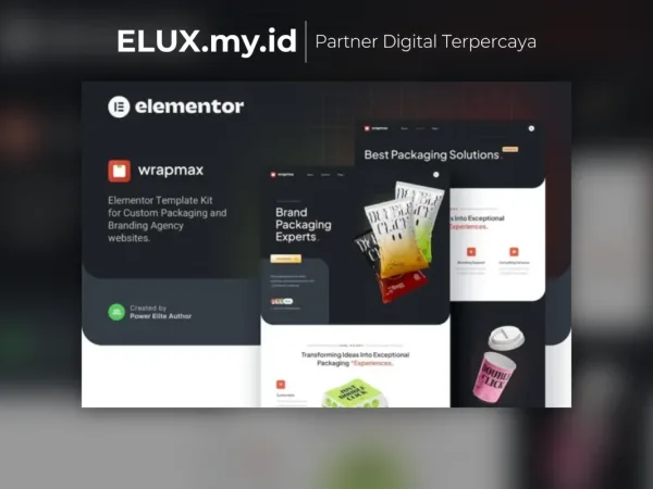 Lisensi Resmi Wrapmax Custom Packaging Branding Agency Elementor Template Kit