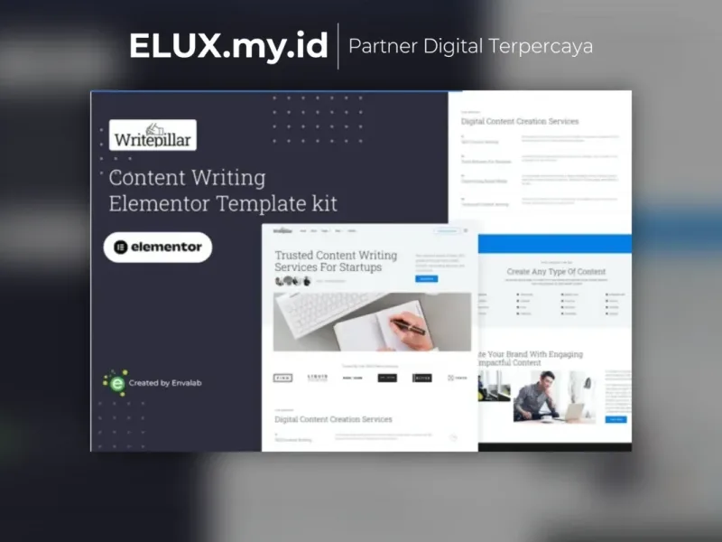 Lisensi Resmi Writepillar Content Writing Services Elementor Template Kit