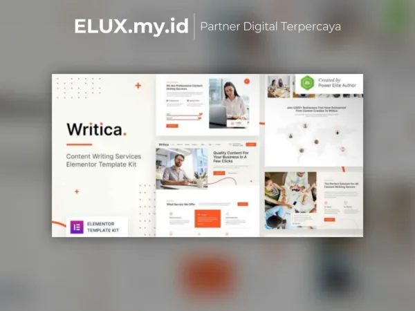 Jual Writica Content Writing Services Elementor Template Kit Lifetime Unlimited