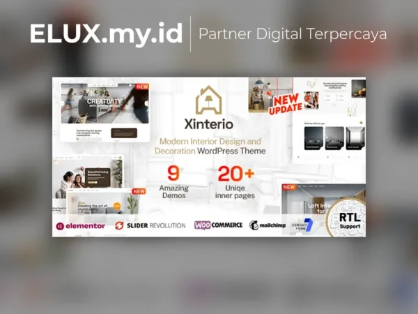 Jual Xinterio Interior Design Wordpress Theme Rtl