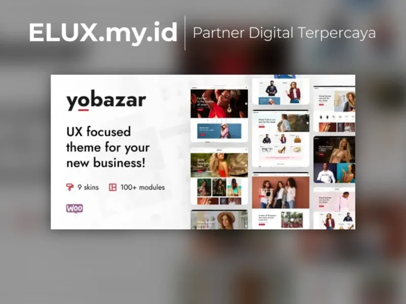 Lisensi Resmi Yobazar Elementor Fashion Woocommerce Wordpress Theme