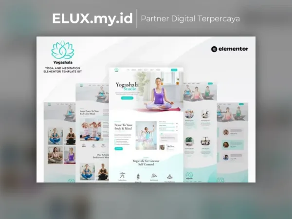 Foto Asli Yogashala Yoga Meditation Elementor Template Kit Lifetime Unlimited
