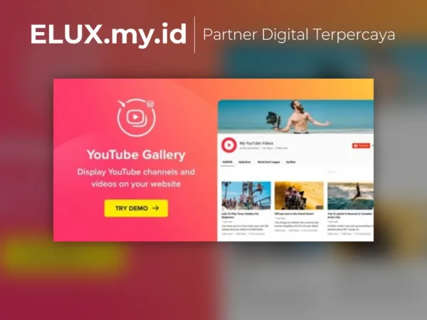Detail Produk Youtube Plugin Wordpress Youtube Gallery
