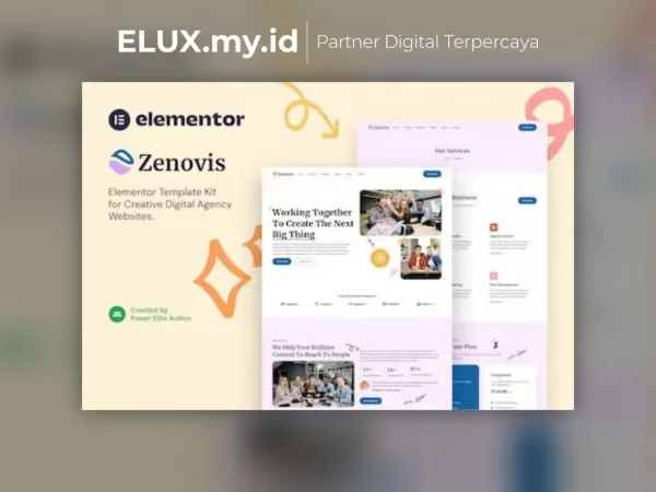 Foto Asli Zenovis Creative Digital Agency Elementor Template Kit Lifetime