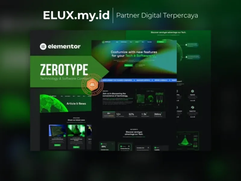 Zerotype Technology Software Company Elementor Jual Zerotype Technology Software Company Elementor Template Kit Lifetime