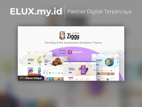 Tampilan Ziggy Pet Shop Wordpress Theme