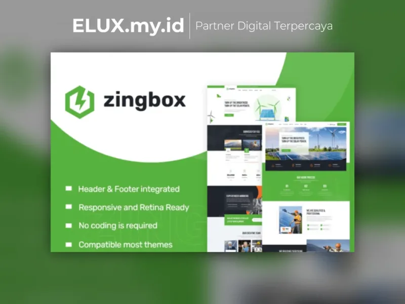 Zingbox Wind Solar Energy Elementor Template Kit Lisensi Resmi Zingbox Wind Solar Energy Elementor Template Kit Lifetime