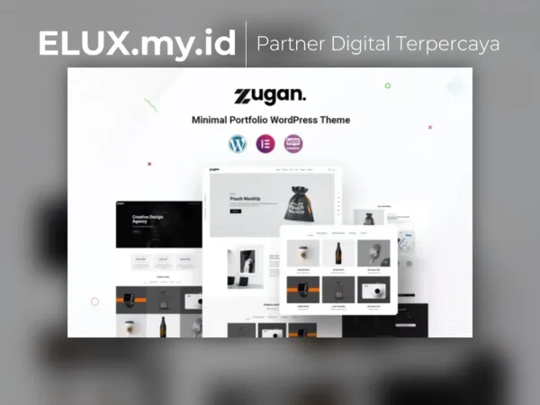 Tampilan Zugan Minimal Portfolio Wordpress Theme