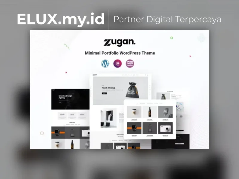 Tampilan Zugan Minimal Portfolio Wordpress Theme