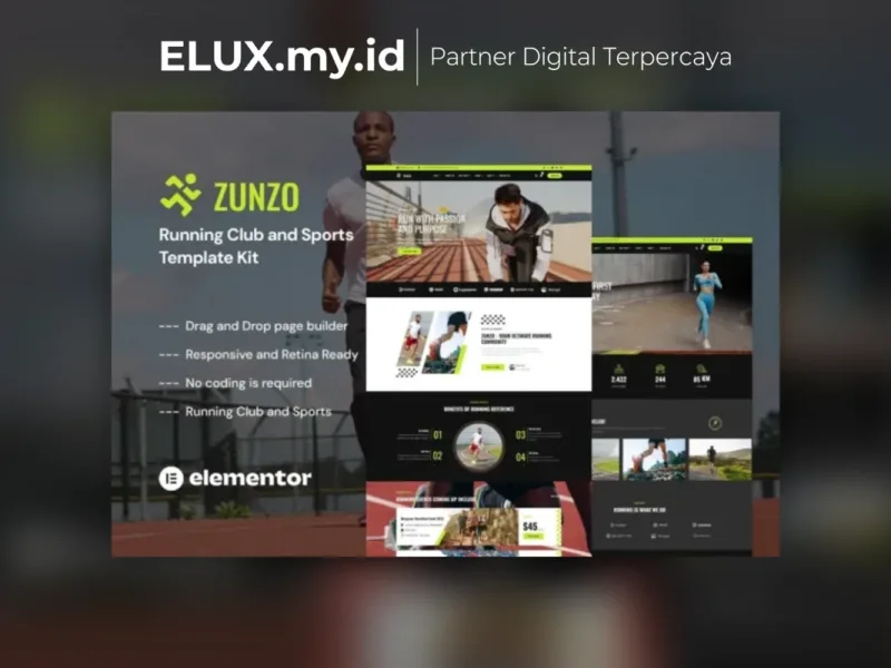 Zunzo Running Club Sports Elementor Pro Template Jual Zunzo Running Club Sports Elementor Pro Template Kit Lifetime Unlimited